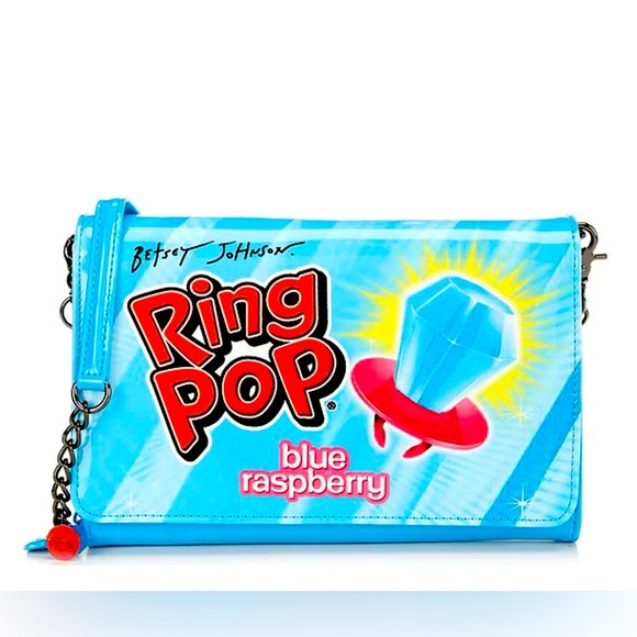 Betsey Johnson Ring Pop Patent Wallet On A Chain Crossbody Bag - Picture 1 of 7